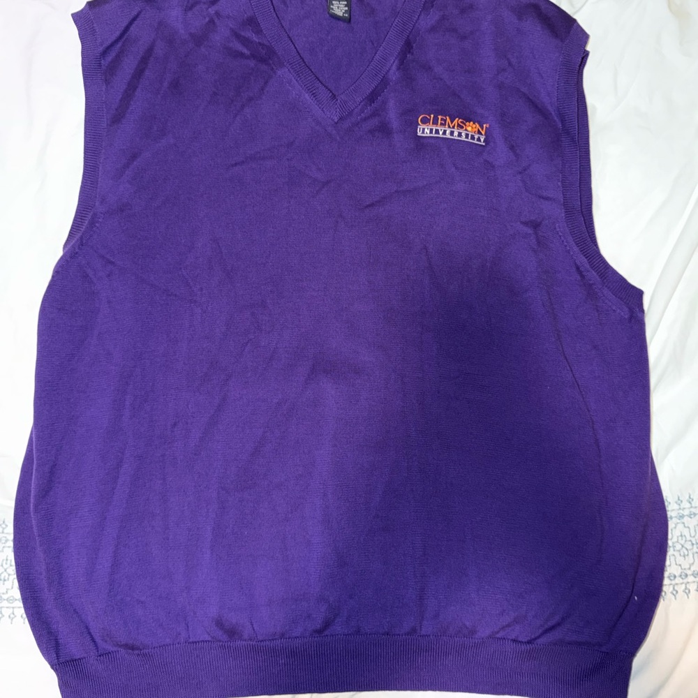 Clemson Golf Purple Sweater Vest 3XL